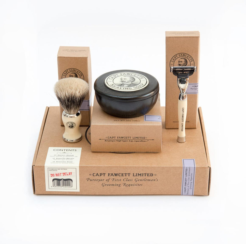 Captain Fawcett shaving gift set