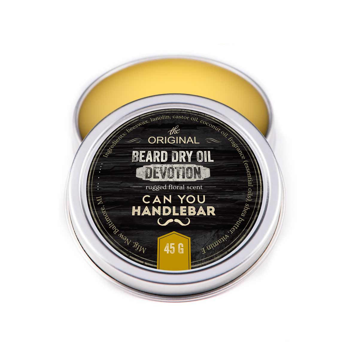 Can You Handlebar, Dry Oil Balm Devotion The Beard Shed