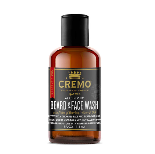 cremo beard and face wash reserve blend