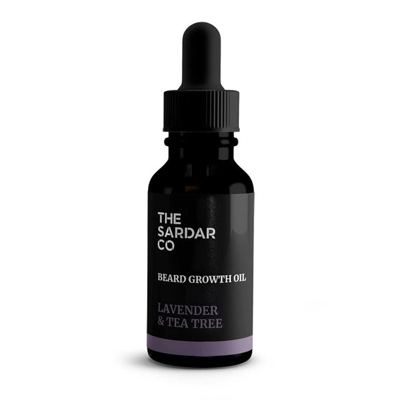 lavender and tea tree oil for facial hair The Sardar Co, Lavender & Tea Tree Beard Growth Oil, Free Delivery – The Beard Shed